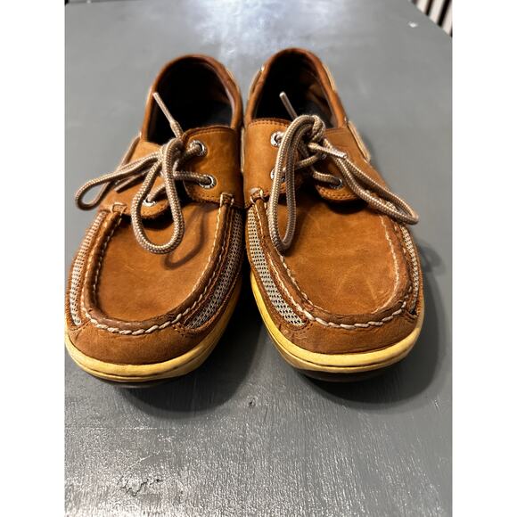 Sperry Top-Sider Men's Tarpon 2-Eye Boat Shoes, Size 8M, Brown Leather - Picture 1 of 6